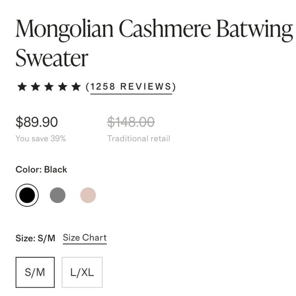 Quince Mongolian Cashmere Batwing Sweater - Picture 5 of 8